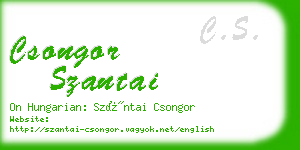 csongor szantai business card